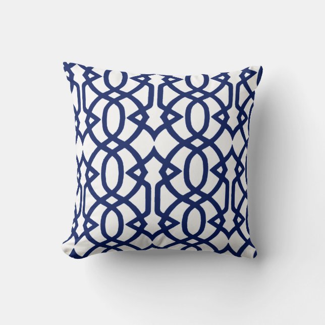 Indigo and White Cushion (Front)