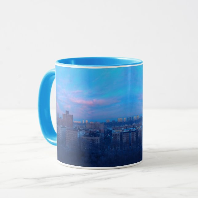 Indigo Awakenings, Sunrise Manhattan  Mug (Front Left)