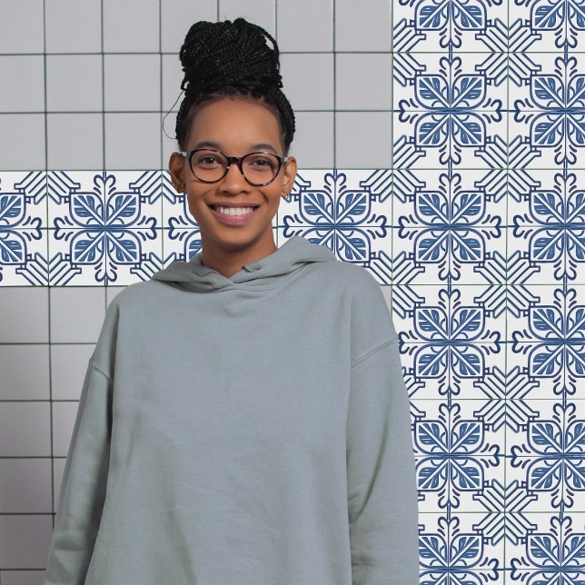 Indigo Azulejo Blue Portuguese Lisbon Decorative Ceramic Tile (Creator Uploaded)