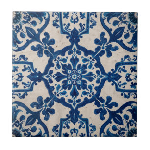 Indigo Azulejo Blue Portuguese Lisbon Talavera Ceramic Tile