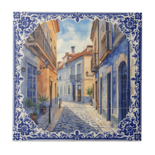 Indigo Azulejo Blue Portuguese Lisbon Talavera Ceramic Tile