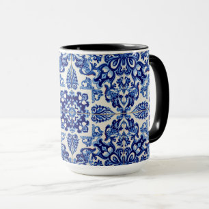 Indigo Azulejo Blue Portuguese Lisbon Talavera Mug