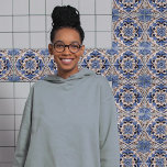 Indigo Azulejo Blue Yellow Portuguese Lisbon Ceramic Tile<br><div class="desc">Indigo Azulejo Blue Portuguese Lisbon decorative ceramic tiles are a beautiful and unique addition to any home. A high-quality product with a timeless aesthetic. The blue colour of the tiles is inspired by the indigo blue of Lisbon's famous azulejo tiles, adding a touch of history and culture to your space....</div>