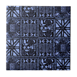 Indigo Batik Quilt - Blue Ceramic Tile