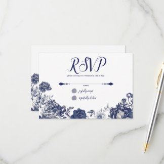 Indigo Belle Vintage RSVP Response Card