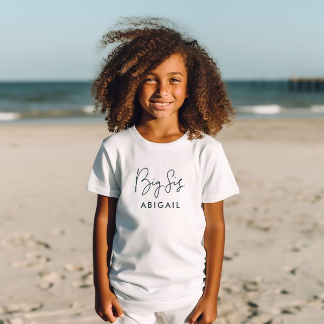 Indigo Big Sis Custom Name T-Shirt (Creator Uploaded)