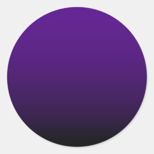 Indigo Black Gradient Blank Classic Round Sticker