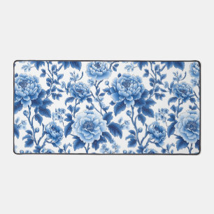 Indigo Bloom Desk Mat