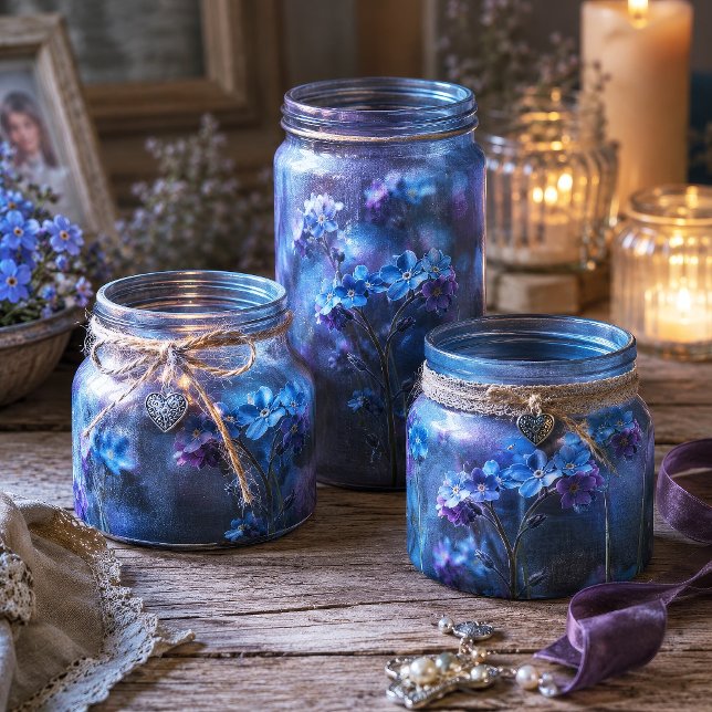 Indigo Bloom Moody Botanical Forget-Me-Not Tissue Paper (Creator Uploaded)