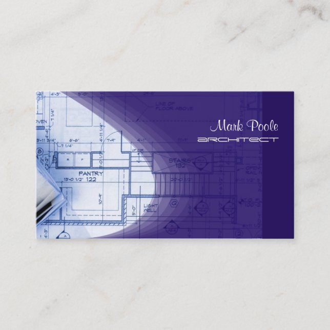 Indigo Blue Architect business cards (Front)