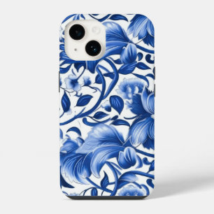 Indigo Blue Flowers iPhone 14 Case