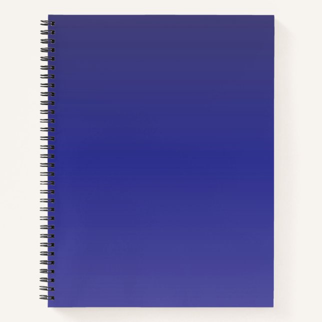 Indigo Blue Gradient Notebook (Front)
