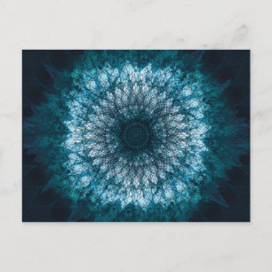 Indigo Blue Mandala Postcard