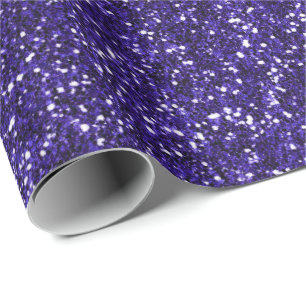 Indigo Blue Navy Glitter Deep Cobalt Elegant Wrapping Paper