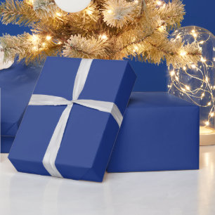 Indigo Blue Plain Solid Colour  Wrapping Paper