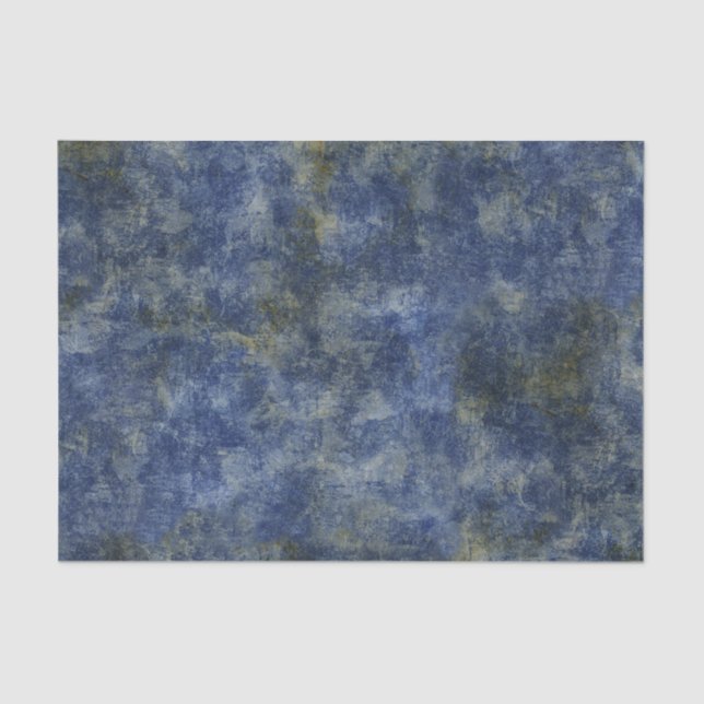 Indigo Blue Rustic Texture Tissue Paper (Front)