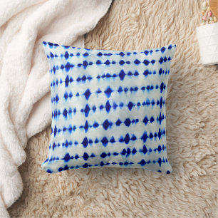 Indigo Blue Shibori Pattern Cushion