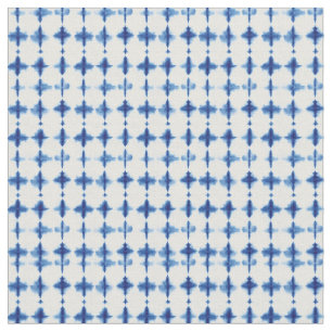 Indigo Blue Shibori Tie Dye Abstract Fabric