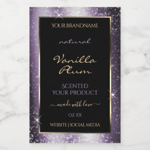 Indigo Blue Sparkle Glitter Frame Product Label