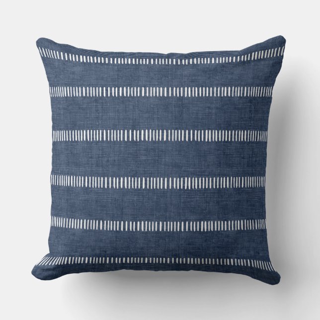 Indigo Blue Throw Pillow (Front)