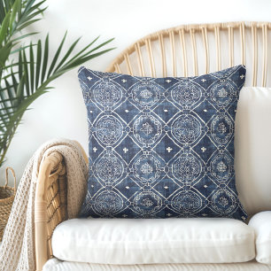Indigo Blue Throw Pillow
