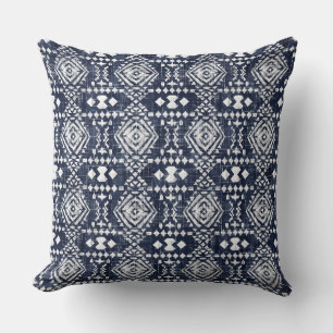 Indigo Blue Throw Pillow