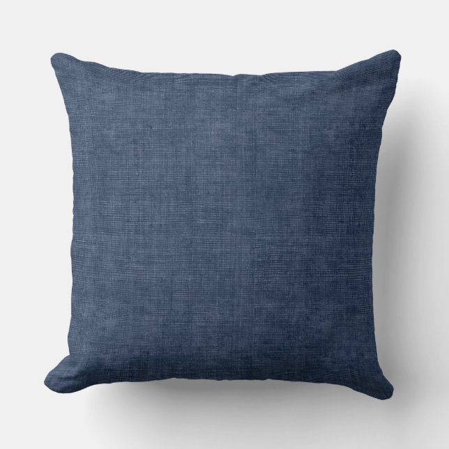 Indigo Blue Throw Pillow (Front)