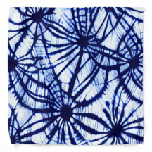 Indigo Blue Tie Dye Bandanna