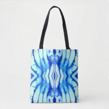 Indigo Blue Tie Dye Tote Bag