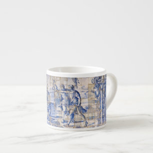 Indigo Blue Vintage Azulejo Antique Shabby Chic Espresso Cup