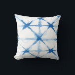 Indigo blue watercolor X pattern shibori print Cushion<br><div class="desc">A modern take on a Japanese shibori pattern with an indigo blue watercolor X pattern on a white background .</div>