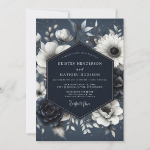 Indigo Botanical Enchantment Wedding Invitation