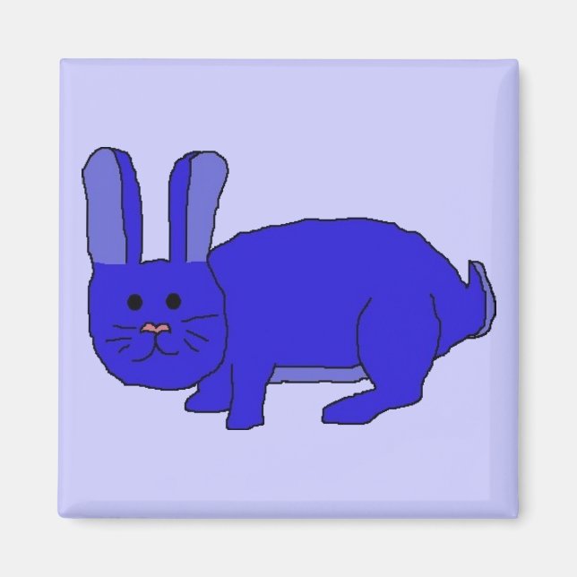 Indigo Bunny magnet (Front)