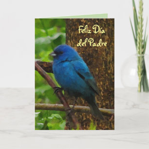 Indigo Bunting Día del Padre Card