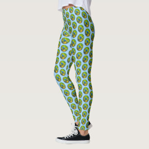 Indigo Bunting Painting - Original Bird Art Leggings