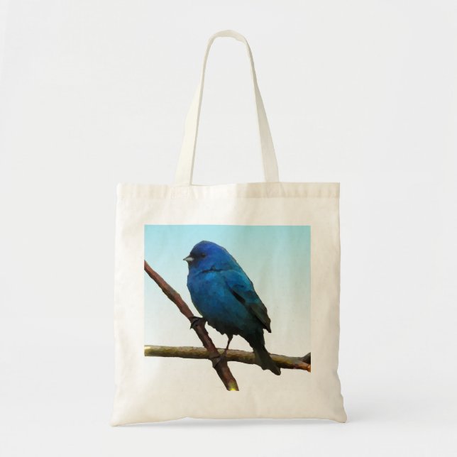 Indigo Bunting Tote Bag (Front)