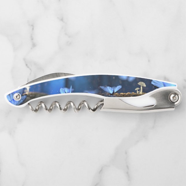 Indigo Butterfly and Mushroom Forest Corkscrew (Back)