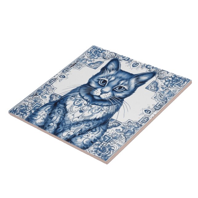 Indigo Cat Design Rustic Tiles (Side)