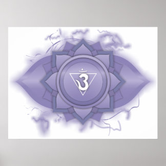 Indigo chakra energy poster