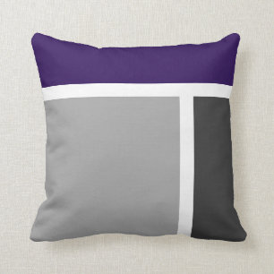 Indigo Colour Block Throw Pillow
