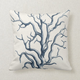 Indigo Coral Cushion