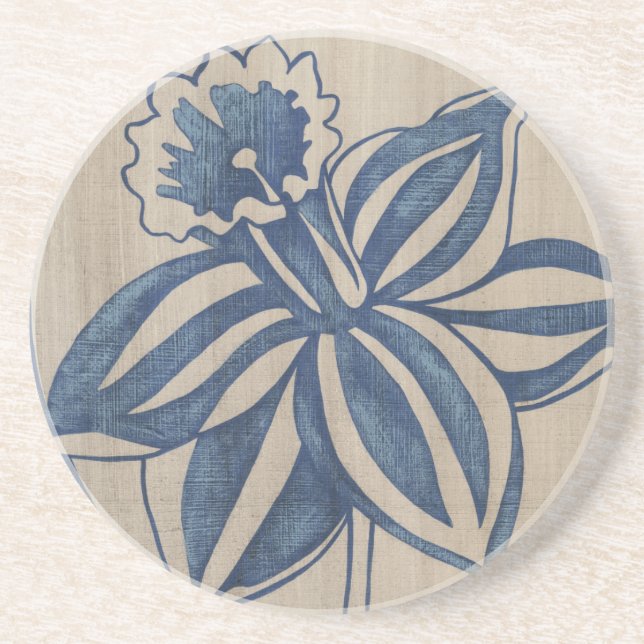 Indigo Daffodil Coaster (Front)