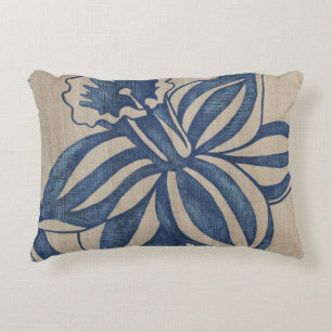 Indigo Daffodil Decorative Cushion