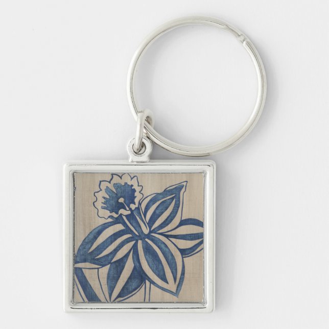 Indigo Daffodil Key Ring (Front)