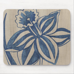 Indigo Daffodil Mouse Pad