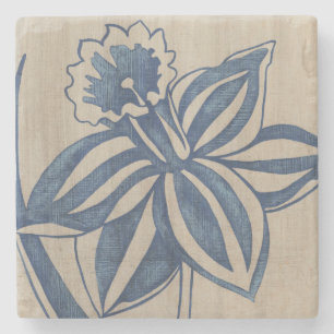 Indigo Daffodil Stone Coaster