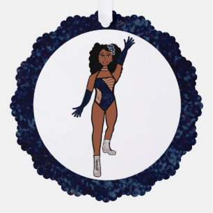 Indigo & Diamonds Dancer Ornament Card A