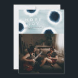 Indigo Dots Holiday Card<br><div class="desc">Beautiful batik indigo dots create an abstract modern holiday card,  perfect for your family photo. This card also features a light blue tie-dye background.</div>