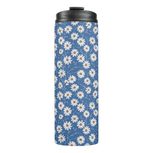 Indigo Dream Daisies Thermal Tumbler