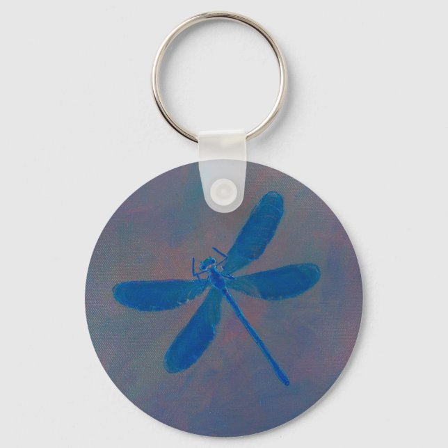 Indigo Dream Dragonfly Key Ring (Front)